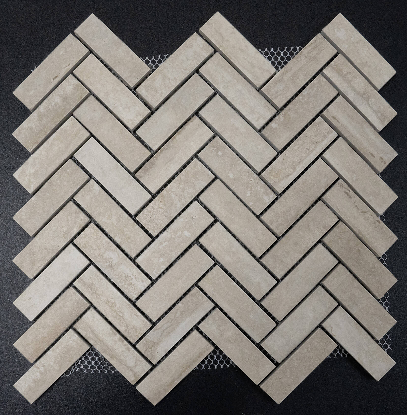 Wholesale-Tile-Supply-Flow-Desert-1x3-Porcelain-Face-001 1X3 FLOW DESERT HERRINGBONE WITH MICROBAN - Image 1