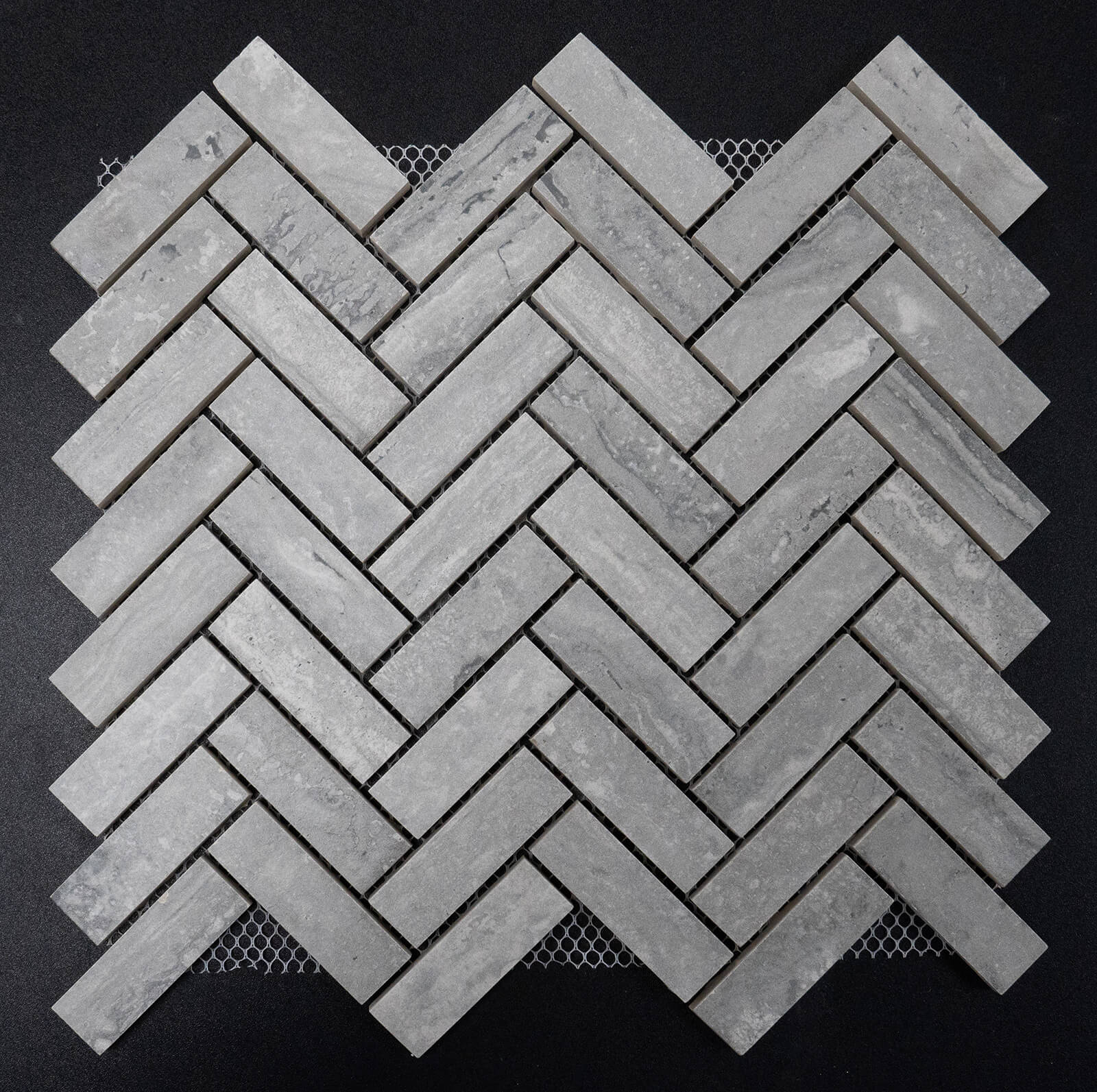 1X3 FLOW GREY HERRINGBONE WITH MICROBAN