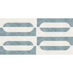 8X16 SOBE CHIARO LUSSO AVORIO / ACQUA POLISHED MOSAIC